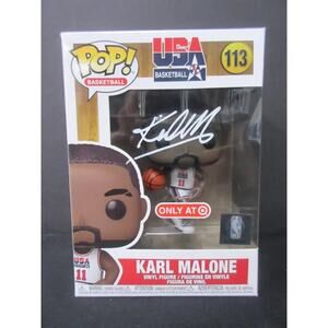Karl Malone Signed USA Basketball Funko Pop #113 Certified w COA 2362642